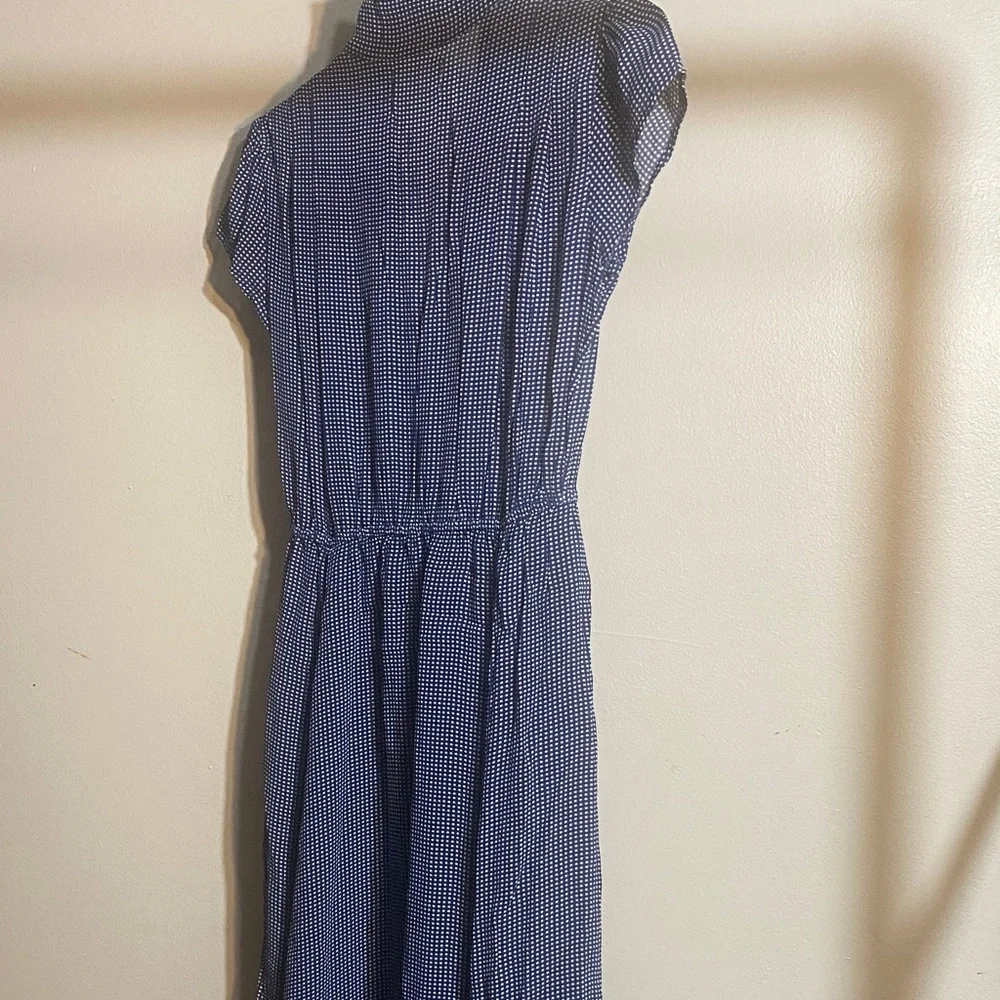 Urban Outfitters Navy Checkered Midi Dress - Picture 5 of 6